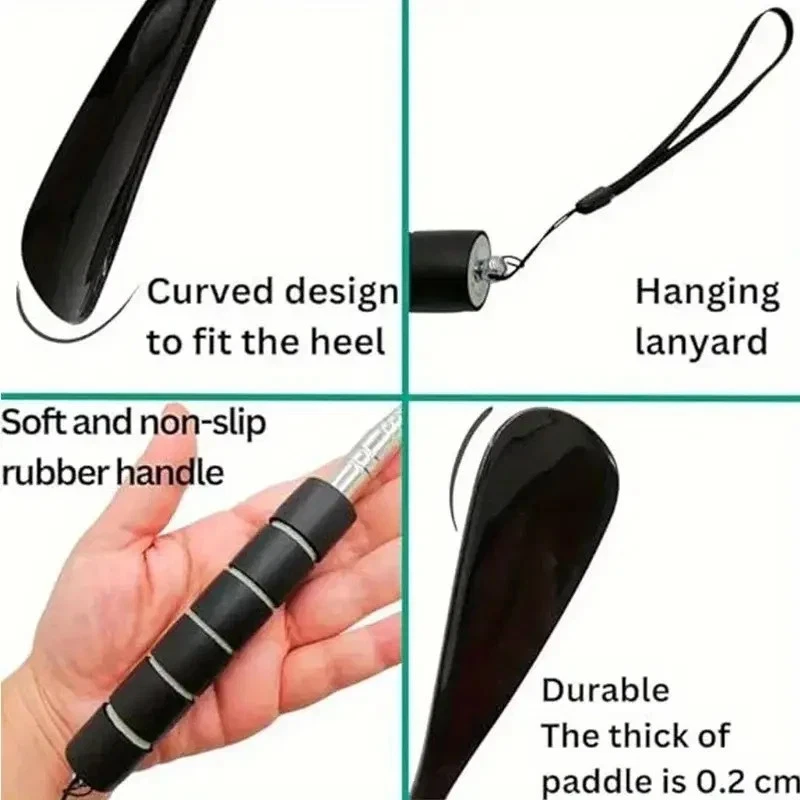 Shoe Horn Extra Long Handle Stainless Steel 28" Handled Metal Shoehorn Horns