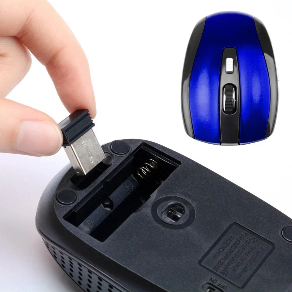 2.4GHz Wireless Optical Mouse with USB Receiver | Adjustable 1600 DPI for PC & Laptop